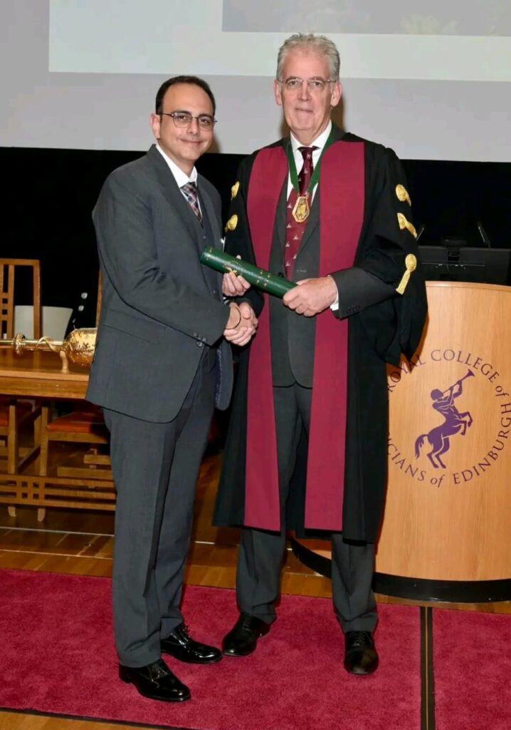 Dr Mudit Sabharwal Receiving his degree from Royal College of Physicians, Edinburgh, UK