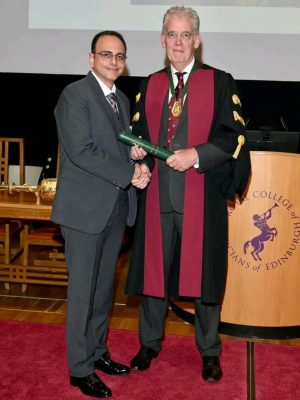Dr Mudit Sabharwal Receiving his degree from Royal College of Physicians, Edinburgh, UK